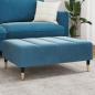 Preview: ARDEBO.de - Fußhocker Blau 77x55x31 cm Samt