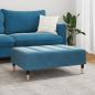 Preview: Fußhocker Blau 77x55x31 cm Samt
