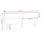 Preview: Bett-Kopfteil 204x6x82,5 cm Massivholz Kiefer