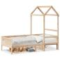Preview: Tagesbett mit Dach 80x200 cm Massivholz Kiefer