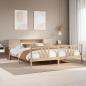 Preview: ARDEBO.de - Massivholzbett mit Regal ohne Matratze 200x200 cm Kiefernholz
