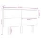 Preview: Bett-Kopfteil 164x6x82,5 cm Massivholz Kiefer