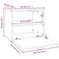 Preview: Wandschrank 40x30x35 cm Massivholz Kiefer