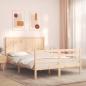 Preview: Massivholzbett mit Kopfteil 140x190 cm
