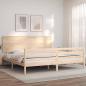 Preview: ARDEBO.de - Massivholzbett mit Kopfteil 200x200 cm