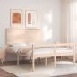 Preview: ARDEBO.de - Seniorenbett mit Kopfteil 140x190 cm Massivholz