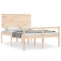 Preview: Seniorenbett mit Kopfteil 140x190 cm Massivholz