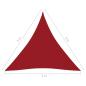 Preview: Sonnensegel Oxford-Gewebe Dreieckig 3x3x3 m Rot