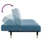Preview: Schlafsofa 2-Sitzer mit Fußhocker Blau Samt