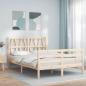 Preview: ARDEBO.de - Massivholzbett mit Kopfteil 140x190 cm