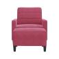 Preview: Sessel mit Hocker Weinrot 60 cm Samt