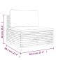 Preview: 3-tlg. Garten-Lounge-Set mit Kissen Massivholz Teak