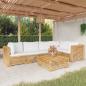Preview: ARDEBO.de - 6-tlg. Garten-Lounge-Set mit Kissen Massivholz Teak