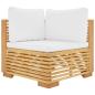 Preview: 9-tlg. Garten-Lounge-Set mit Kissen Massivholz Teak