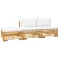Preview: 3-tlg. Garten-Lounge-Set mit Kissen Massivholz Teak