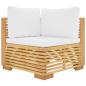 Preview: 3-tlg. Garten-Lounge-Set mit Kissen Massivholz Teak