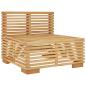 Preview: ARDEBO.de - Garten-Mittelsofa mit Creme Kissen Massivholz Teak