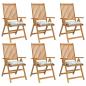 Preview: Stuhlkissen 6 Stk. Blattmuster 50x50x7 cm Oxford-Gewebe
