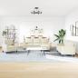Preview: 4-tlg. Sofagarnitur mit Kissen Creme Samt