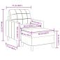 Preview: Sessel mit Hocker Creme 60 cm Samt