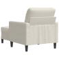 Preview: Sessel mit Hocker Creme 60 cm Samt