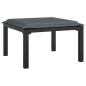 Preview: 4-tlg. Garten-Lounge-Set Schwarz und Grau Poly Rattan