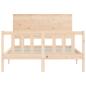 Preview: Massivholzbett ohne Matratze 140x190 cm Kiefernholz