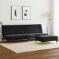 Preview: ARDEBO.de - Schlafsofa 2-Sitzer mit Fußhocker Schwarz Samt