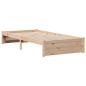 Preview: Massivholzbett mit Regal ohne Matratze 90x190 cm Kiefernholz