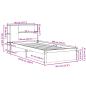 Preview: Massivholzbett mit Regal ohne Matratze 90x190 cm Kiefernholz