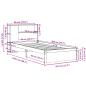 Preview: Massivholzbett mit Regal ohne Matratze 90x200 cm Kiefernholz