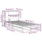 Preview: Massivholzbett mit Regal ohne Matratze 90x200 cm Massivholz