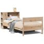 Preview: Bücherregalbett ohne Matratze 75x190 cm Massivholz Kiefer