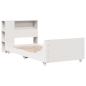 Preview: Massivholzbett ohne Matratze Weiß 90x190 cm Kiefernholz