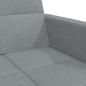 Preview: Schlafsofa 2-Sitzer mit Fußhocker Hellgrau Stoff