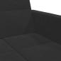 Preview: Schlafsofa 2-Sitzer mit Fußhocker Schwarz Samt