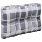 Preview: Palettenkissen Grau Karomuster 60x40x12 cm Stoff