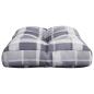 Preview: Palettenkissen Grau Karomuster 60x40x12 cm Stoff