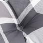 Preview: Palettenkissen Grau Karomuster 60x40x12 cm Stoff