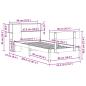 Preview: Massivholzbett mit Regal ohne Matratze Weiß 90x200 cm Kiefer