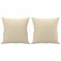 Preview: 4-tlg. Sofagarnitur mit Kissen Creme Stoff