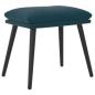 Preview: Relaxsessel mit Hocker Blau Samt