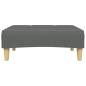 Preview: Schlafsofa 2-Sitzer mit Fußhocker Dunkelgrau Stoff