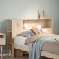 Preview: ARDEBO.de - Kopfteil mit Stauraum 75 cm Massivholz Kiefer
