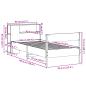 Preview: Massivholzbett mit Regal ohne Matratze 90x190 cm Kiefer