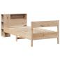 Preview: Massivholzbett mit Regal ohne Matratze 90x190 cm Kiefer