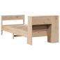Preview: Massivholzbett mit Regal ohne Matratze 90x190 cm Kiefer