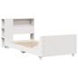 Preview: Massivholzbett ohne Matratze Weiß 90x200 cm Kiefernholz