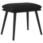 Preview: Fußhocker Schwarz 45x29,5x35 cm Samt