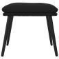 Preview: Fußhocker Schwarz 45x29,5x35 cm Samt